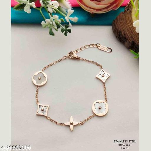 ZIVOM Flower Star Rose Gold Stainless Steel Bracelet For Women