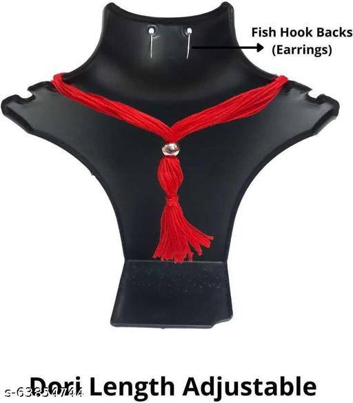 DNOSITI-Oxidized-Cotton-Dori-Jewelry-Set-(-Red-)