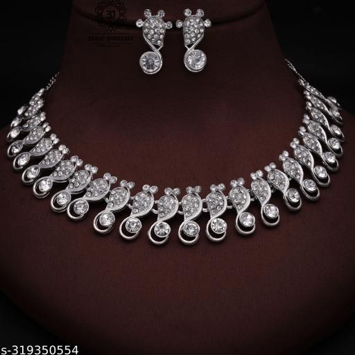 DR-FASHION-Silver-Palated-Jewellery-Set
