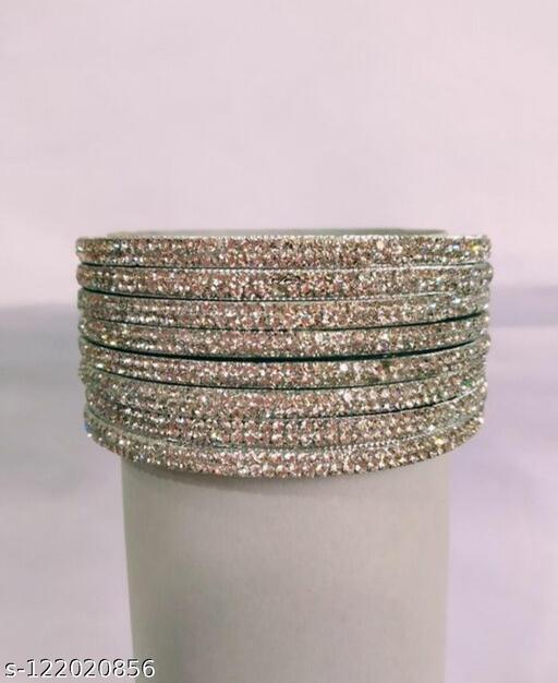 New trend havvy brass bangles set stone kundan work for bridal ladies girls