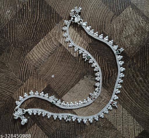 silver fansi anklet payal for girl women indian trending new designs
