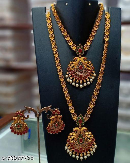 KHETLAZEE®-MATTE-GOLD-PLATED-ANTIQUE-DESIGN-NECKLACE-COMBO-SET-FOR-WOMEN-AND-GIRLS.