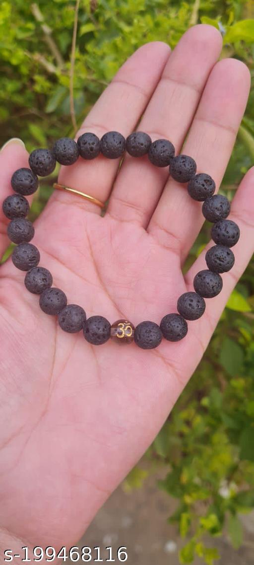 8mm black with amethyst om