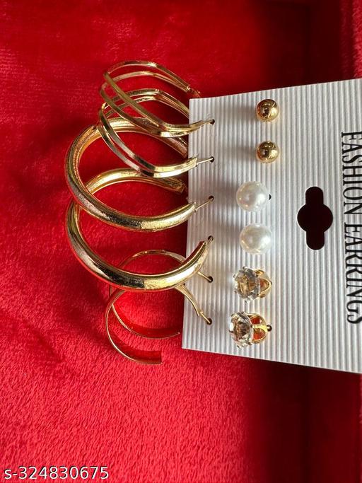 3 pairs Faishon Large Circle Hoop Earrings