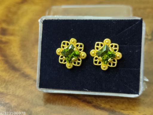 glittering stud green square