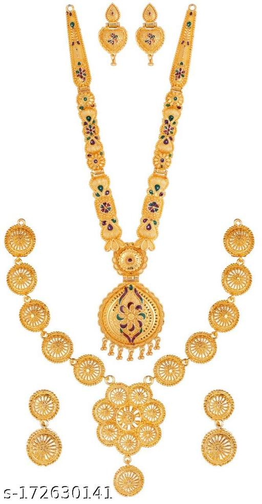 1-GM-Gold-Plated-Allurel-Women's-Jewellery-Set
