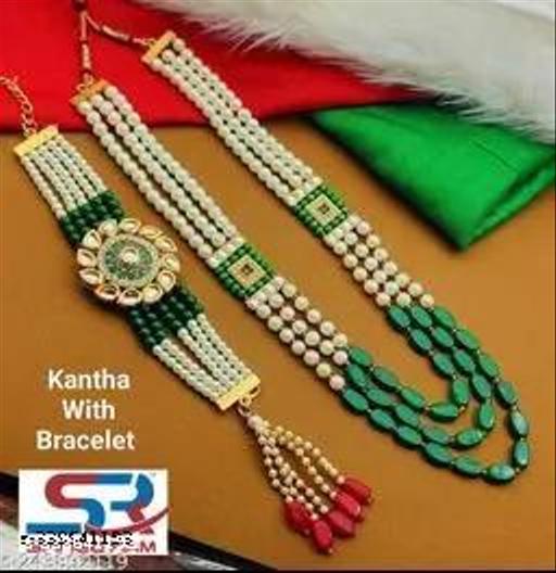 Gold-Plated-Pearl-Mala-With-Bracelet