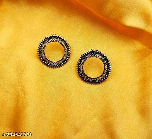 Spike Hollow Circle Stud Earring