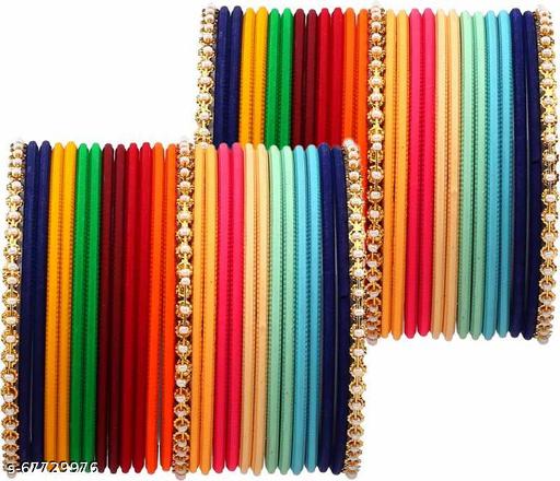ROCK OON METEL BANGLE FOR RANBOW COLOUR WOMEN AND GIRL (PACK OF 54 )