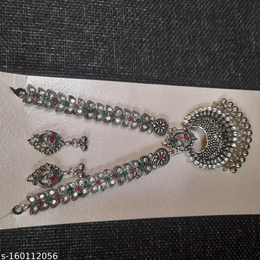 Oxidised-silver-Harambe-and-earrings-set