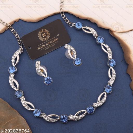 CAT-Rose-Gold-Plated-Necklace-Set-With-American-Diamond