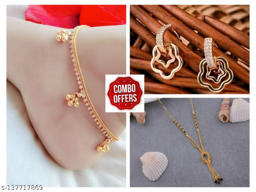 FANCY-ANKLET-WITH-GOLDEN-DOKIYA-AND-ROSE-GOLD-BALI-Jewellery-set