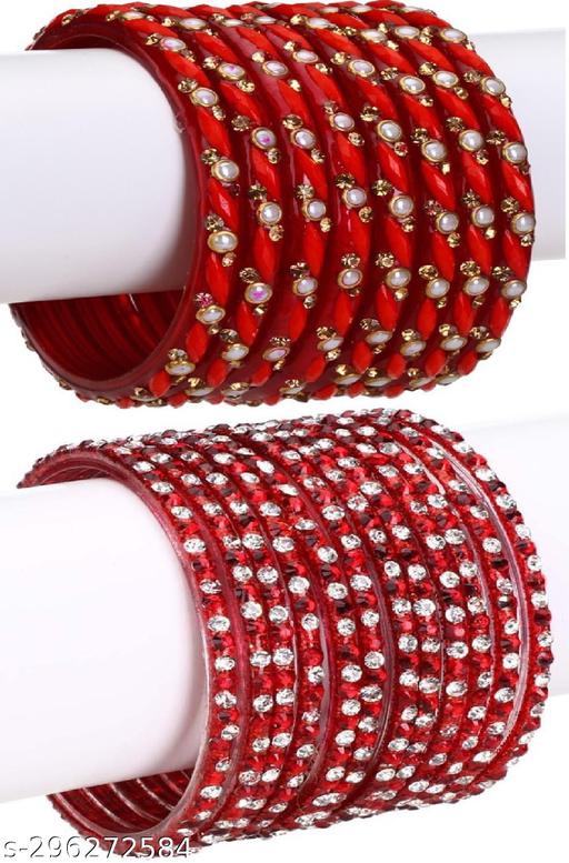 Karwa Chauth, Teej & wedding Designer Fashion Bangle Set Combo - APD1