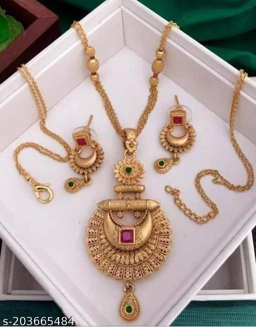 Gold-Plated-Jewellery-Set-+-earings