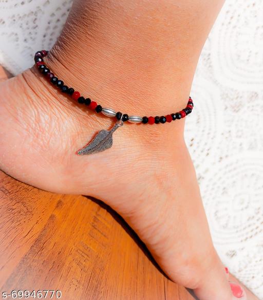 anklet , fancy anklet , anklet for girl , anklet for women , brass anklet ,pearl anklet