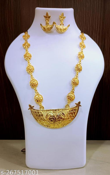 ASSAMESE TRADITIONAL GOLD PLATED GOHANA JUNBIRI DESIGN JEWELLERY SET ...