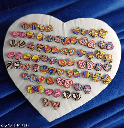 Pack OF 36 Pairs Earrings studs For Women and Girls
