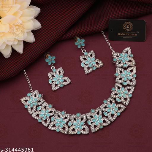 JD-SUPERSTORE-Silver-Plated-Traditional-Fashion-Jewellery-Set-for-Women-&-Girls.