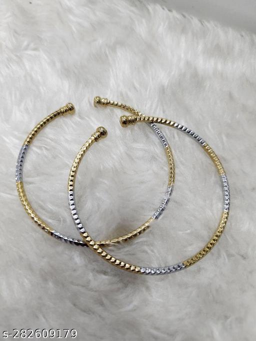 New Bangles Bracelets for girls Bracelet & Bangles Twinkling Fashionable Fusion Golden Stone Beads Beautiful Bangles, Metal Bangles & Bracelets For Women & Girls, Feminine Fancy Bangles, chudi set, Fancy Bracelet & Bangles, Stylish Women's Alloy Bang