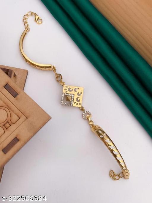 AD Diamond Golden bracelet