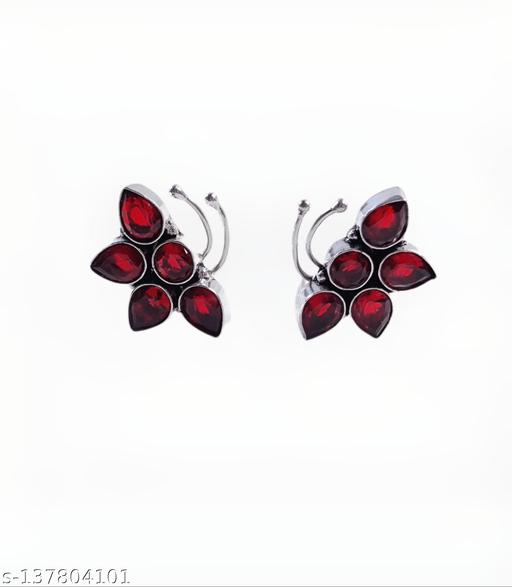Silver Replica butterfly studs