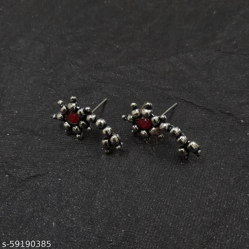 Silver Traditional Wear Earring Stud