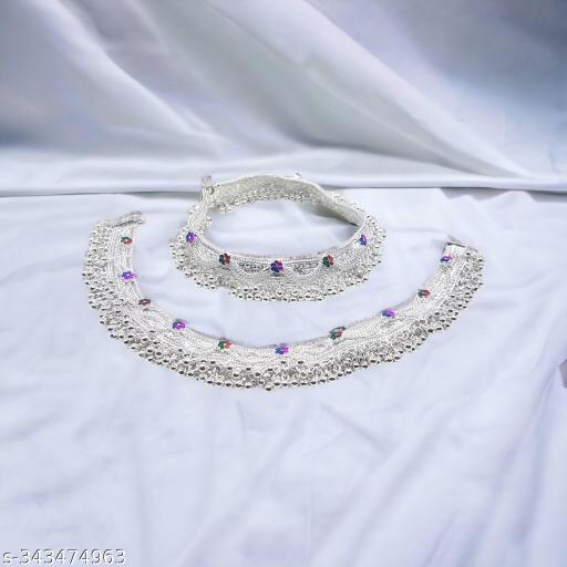 thick stone bridal payal