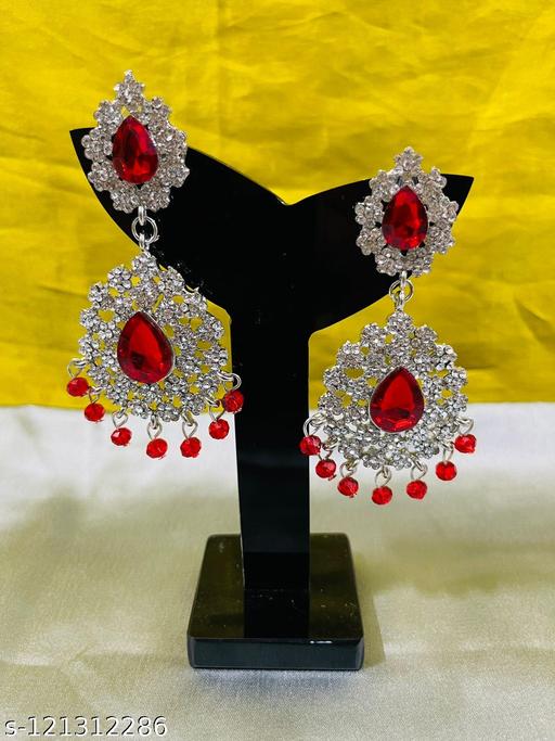 Diamond-Look-Silver-Necklace-Set-Jewelery-Set-Latest-Stylish-Fancy-Choker-Traditional-Pearl-Necklace-Jewelry-Set-for-Women-Party-Wear