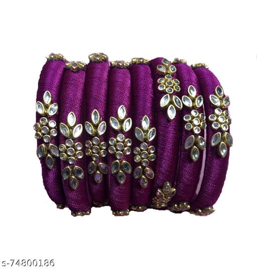 Purple Silk Thread Bangles