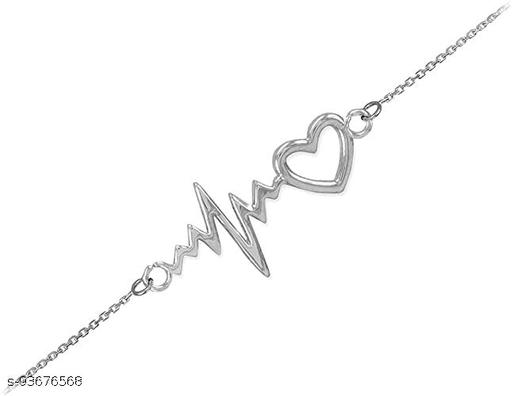 Sterling Silver Heartbeat Bracelet