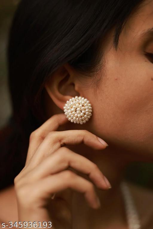 Pearl Cluster Stud Earrings For Women-Trendy Pearl Flower Earrings
