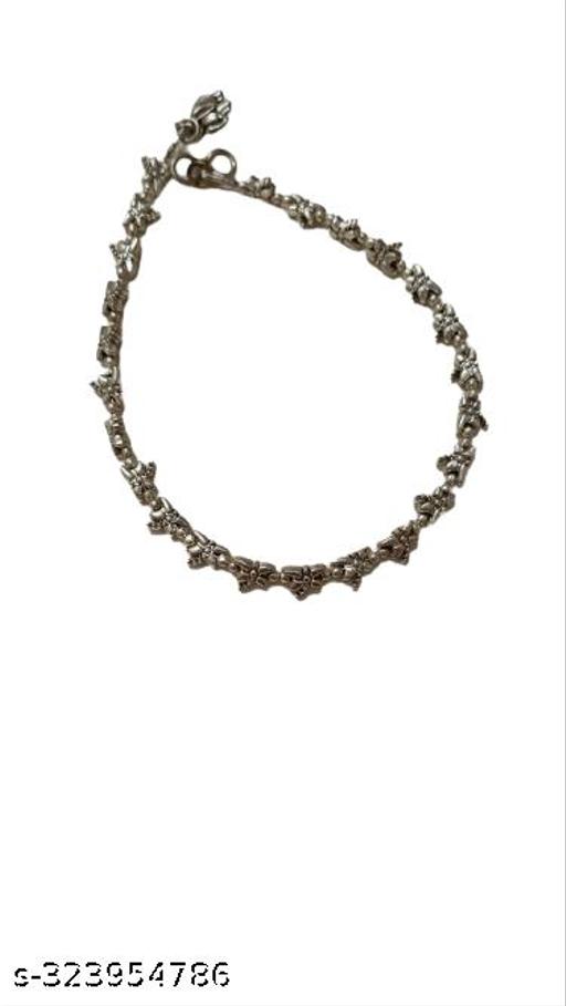 Traditional Authentic Fashionable Attractive Indian Style Alloy Metal Fancy Oxidised German Silver Plated Butterfly Anklet Payal/Pazeb Comes Pair For Women and Girls Gift Jewellery