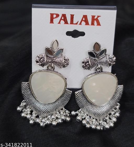 Oxidised-Silver-Plated-Jhumka-(Drop-Earring)