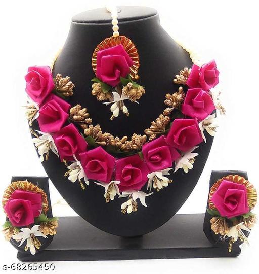 QUVYARTS-Fancy-Floral-Artificial-Jewellery-Set-For-Women