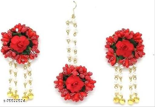 Pears-Trendy-Stylish-Artificial-Flower-Thread-Women's-Jewellery-set