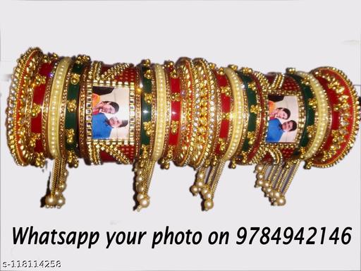 Photo and name bangles with latkan