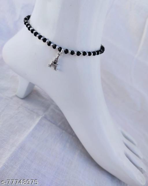 Eiffel Tower Anklet For Girls And Women Black Wight