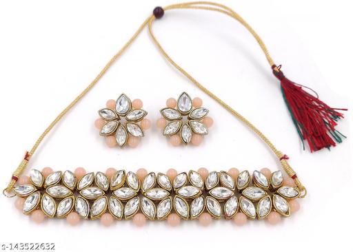 Alloy-Jewel-Set-(Pink,-White)