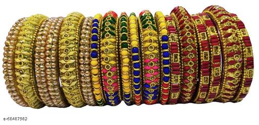 6set multi gold maroon bangels