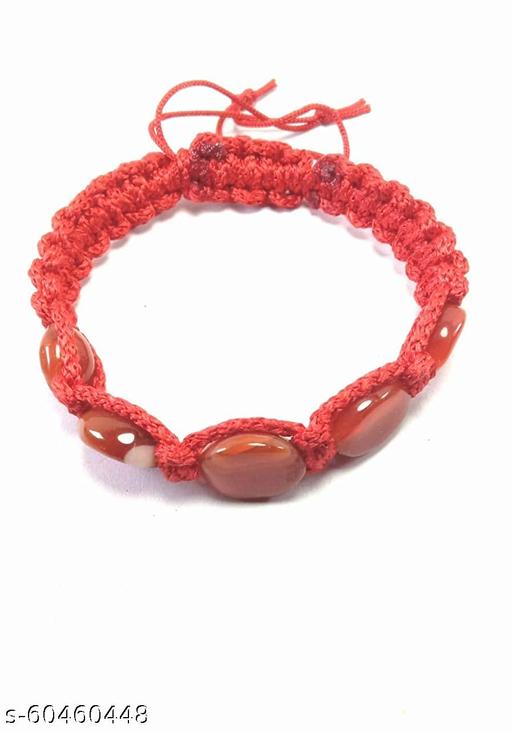 Red Carnelian Hand Craft Shap Oval Healing Crystal Macrame Bracelet