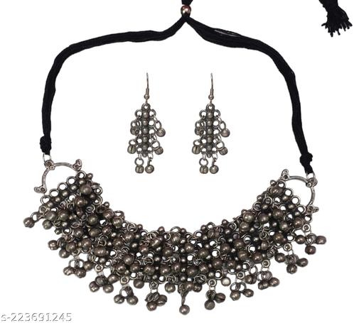 Total-Fashion-Afghani-Oxidised-Antique-Jewellery-Look-like-Choker-Necklace-Set-for-Women-(Black)