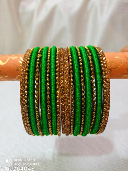 Latest Ethnic Women Silk Thread Bangles