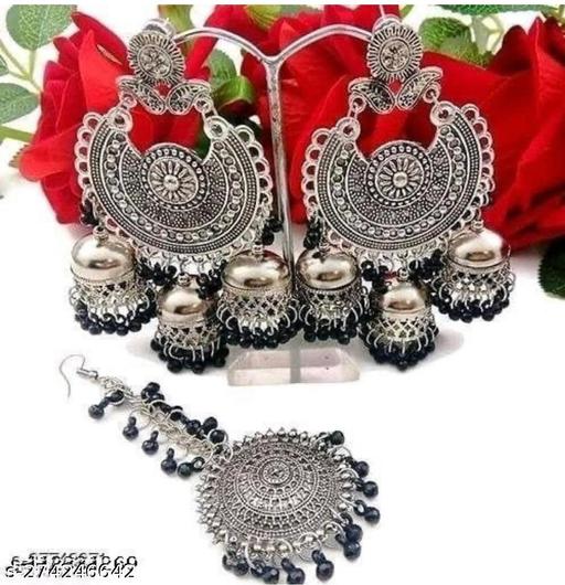Name:-Traditional-Oxidised-Earrings-for-Women-and-Girls-with-Maangtika