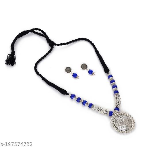 Oxidised-Silver-Sterling-Silver-Jewel-Set