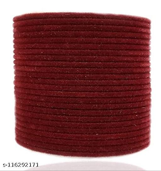 OURVIC Velvet Bangles Set(Pack of 24, Maroon Colour) for Women and Girls, Party Wear Bangles