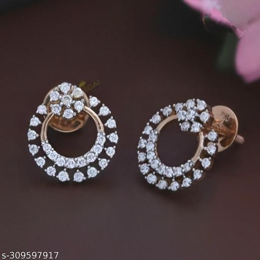Sparkling Elegance: American Diamond Studs Earrings Set by LC Jewelz