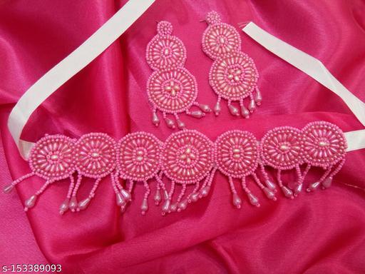 Pink-Cry-Choker-Jewellery-Set
