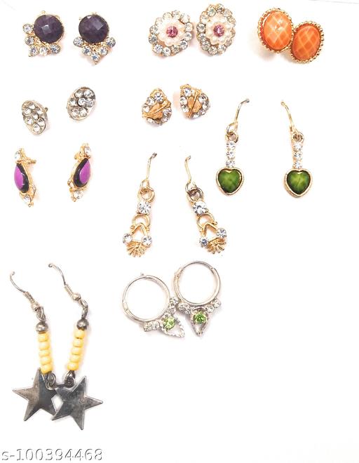 GIRL'S FASHIONABLE EARRING COMBO (PACK OF 10)