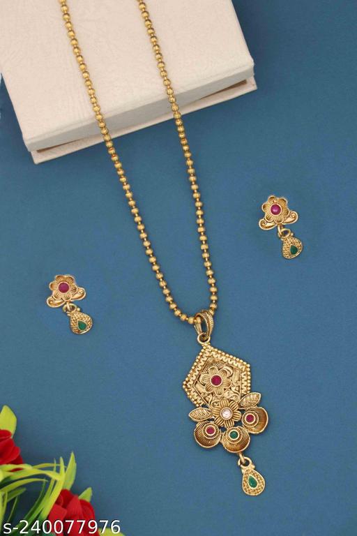 Gold-Jewellery-Set-24-inch-Long-Golden-Chain – Shefit