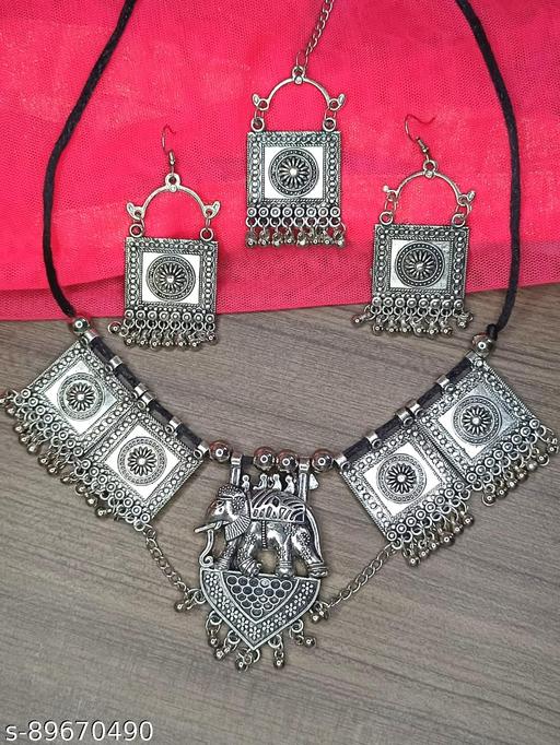 SILVER-OXODISE-Chokar-Jewellery-Set
